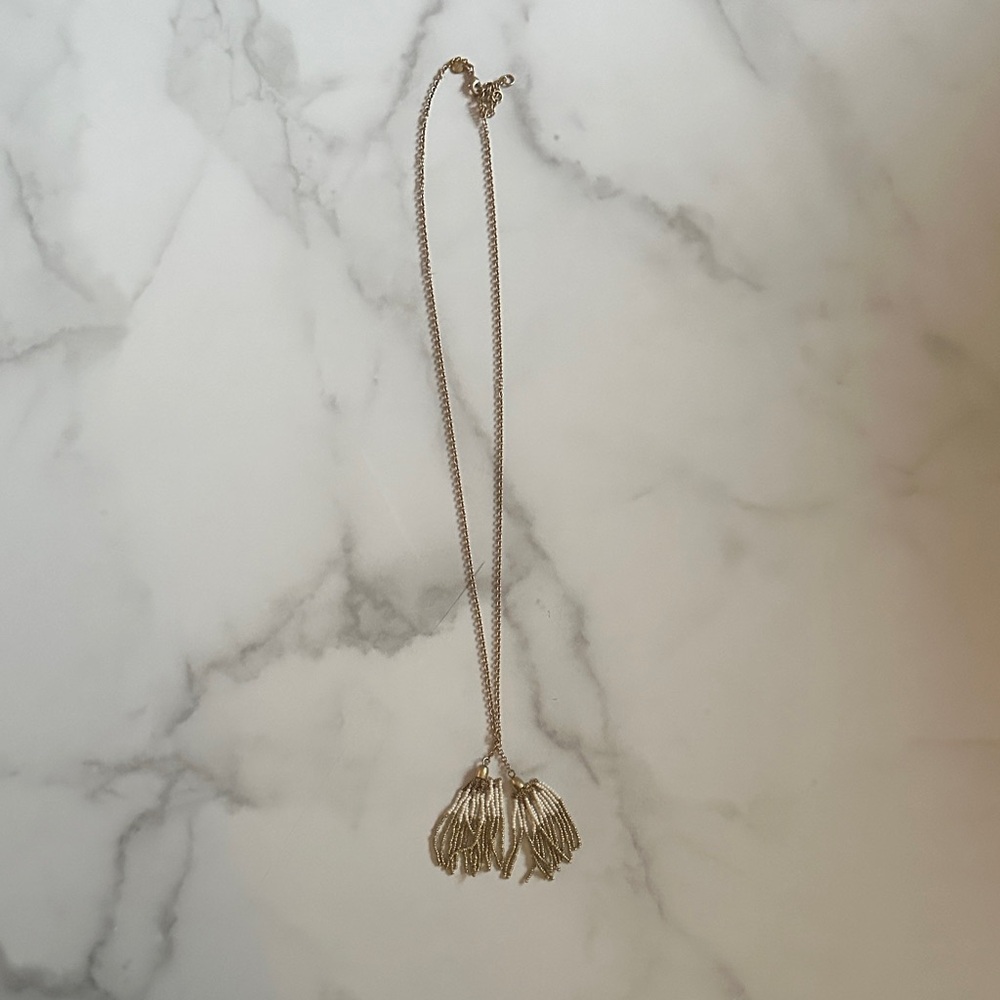 J. Crew Factory Gold Fringe Necklace